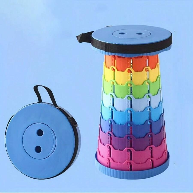 Portable outdoor folding stool, strong load-bearing capacity, non-slip and wear-resistant.